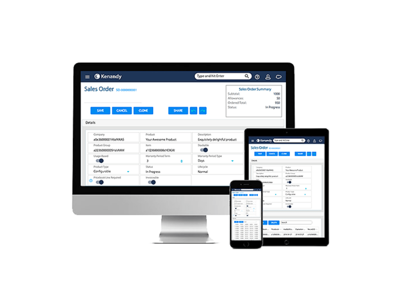 Kenandy Cloud ERP Screenshot