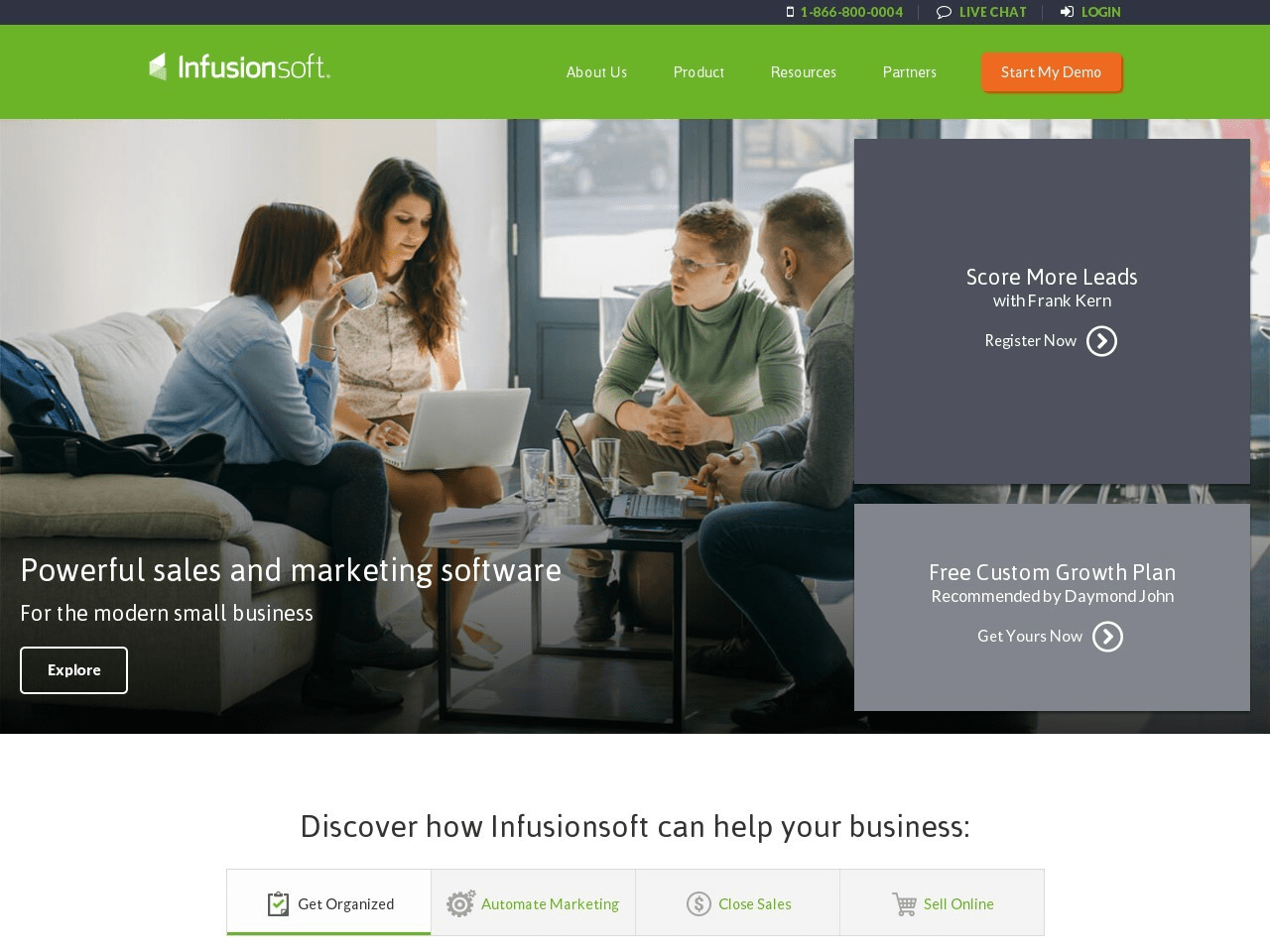 Infusionsoft Screenshot