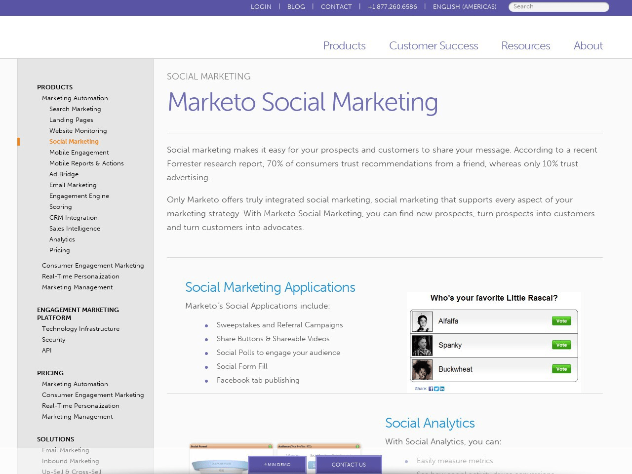 Marketo Social Marketing Screenshot