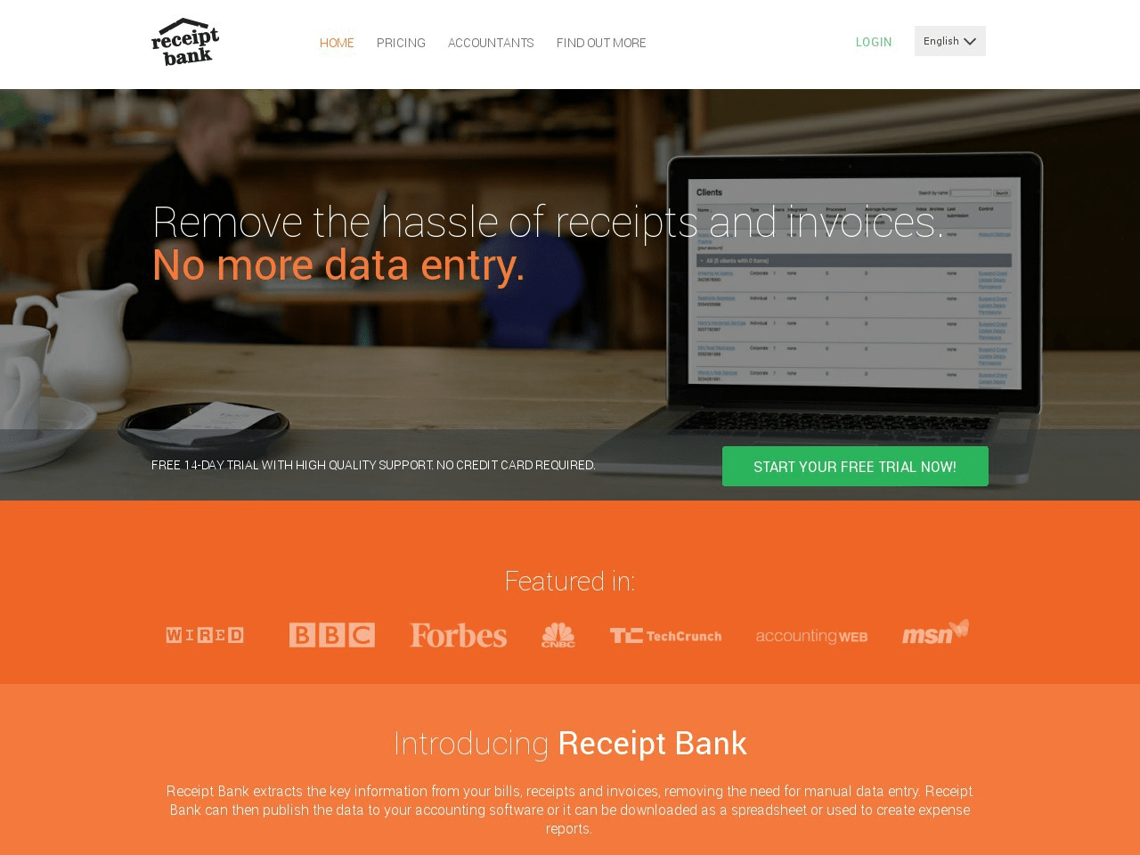 Receipt Bank Screenshot