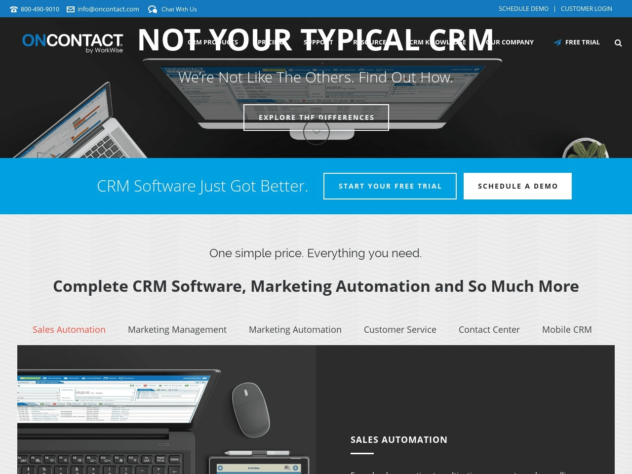 OnContact CRM Screenshot