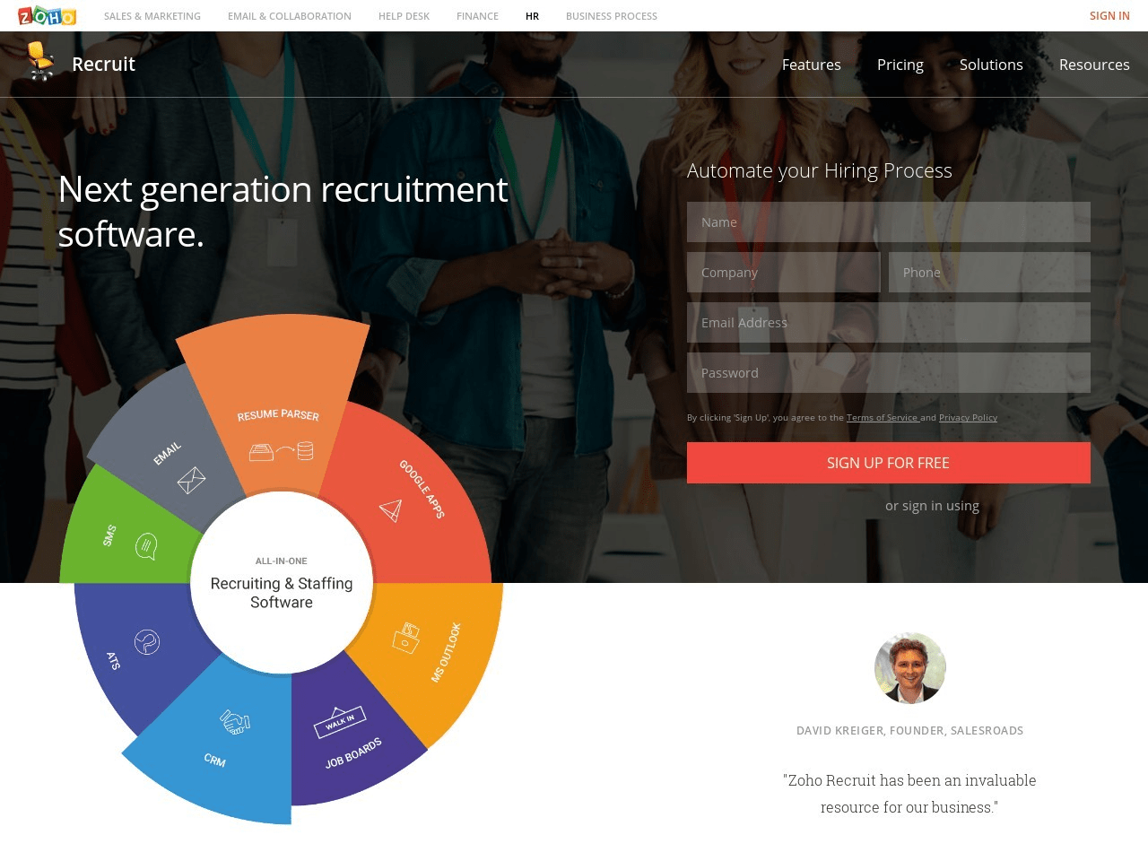 Zoho Recruit Screenshot