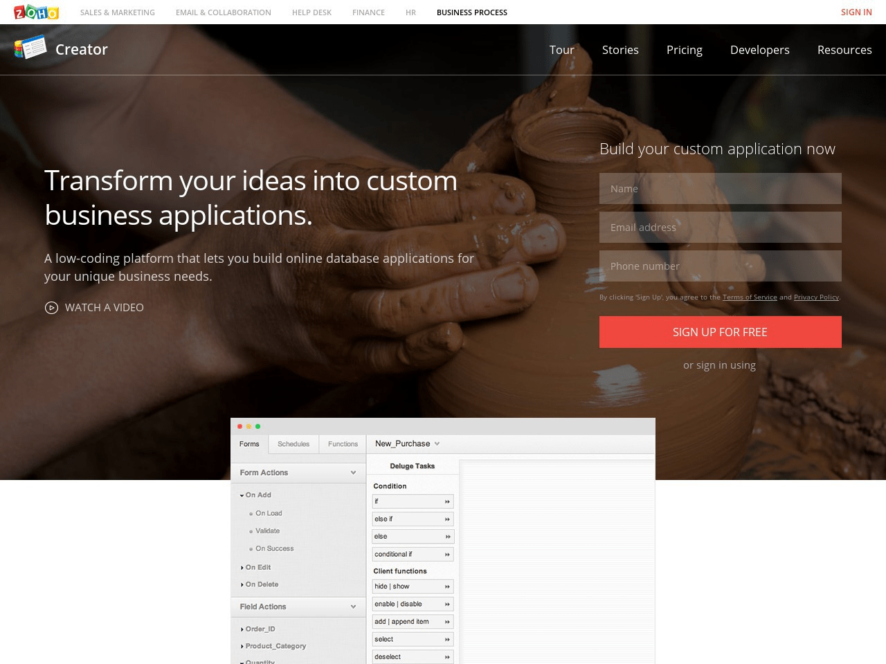 Zoho Creator Screenshot