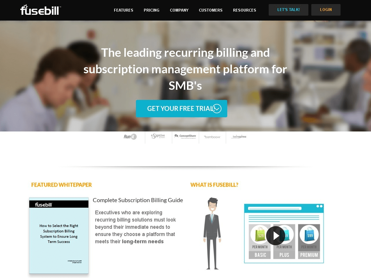 Fusebill Screenshot