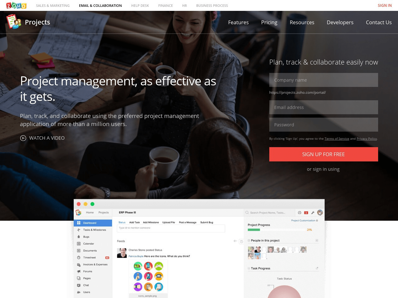 Zoho Projects Screenshot