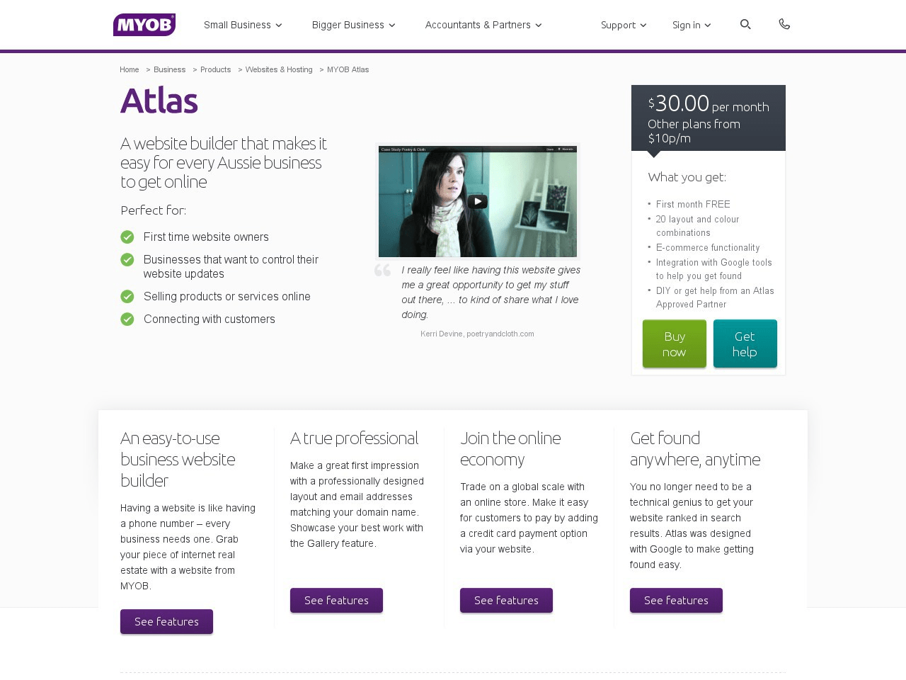 MYOB Atlas Screenshot