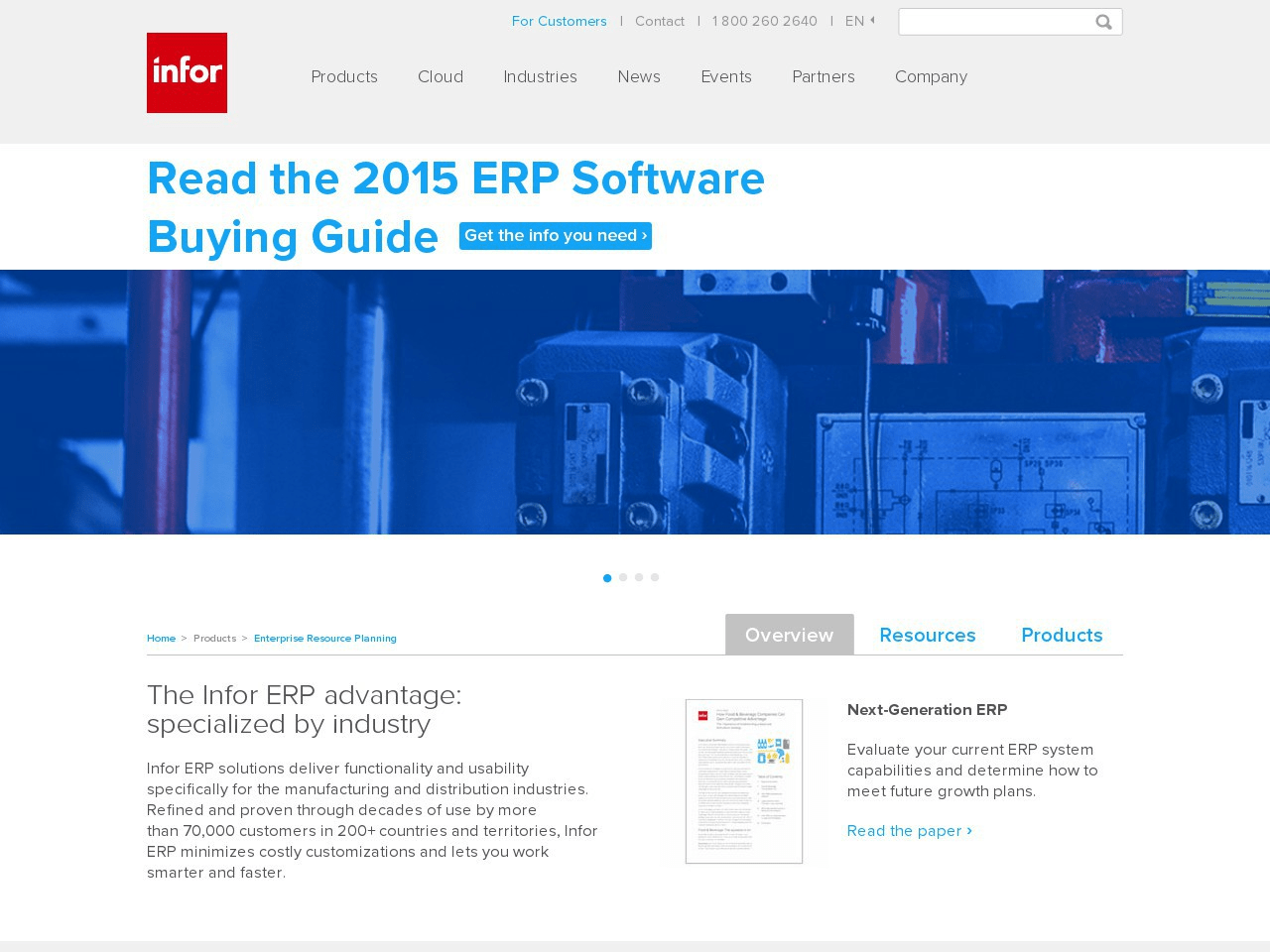Infor ERP Screenshot