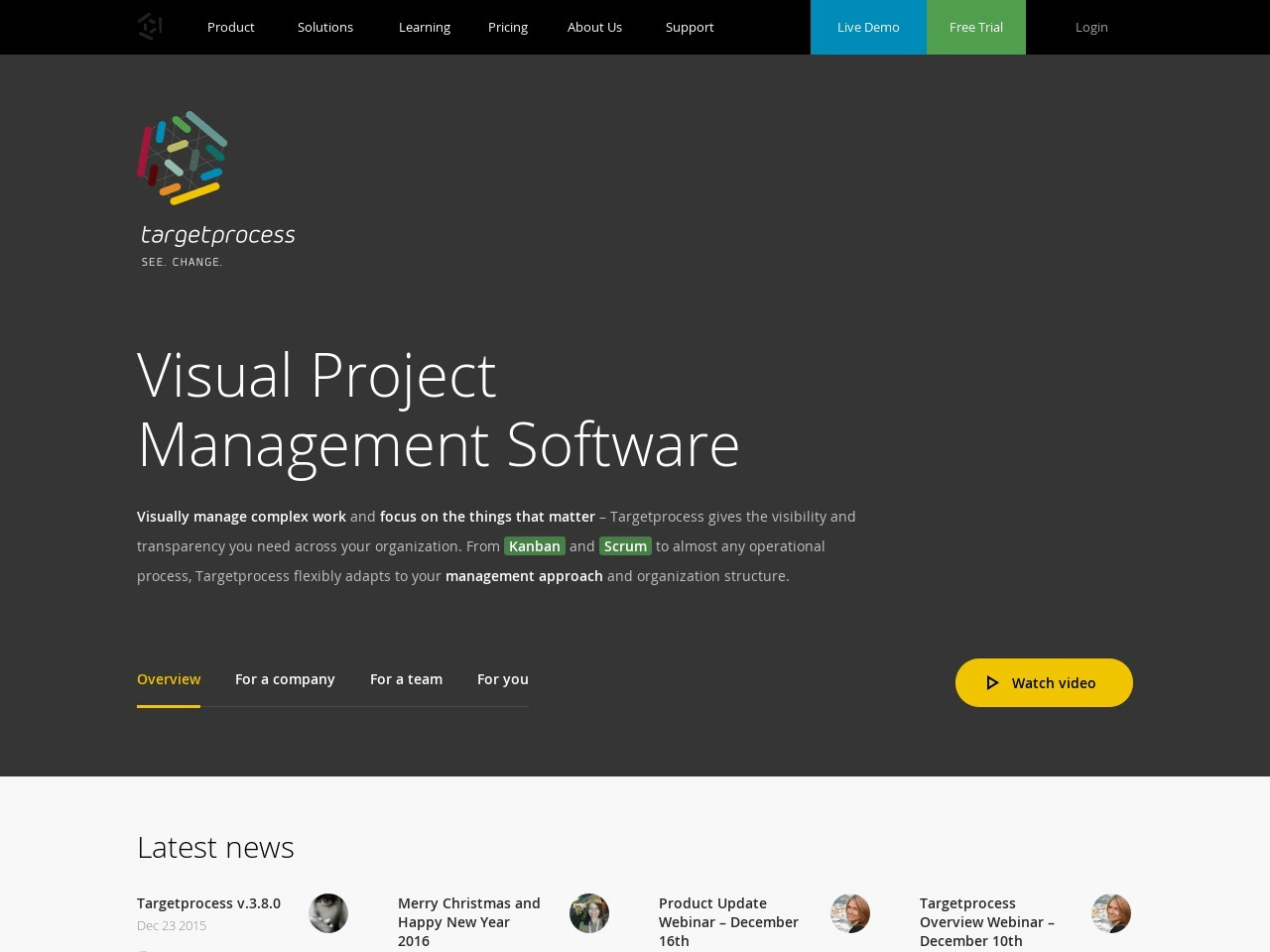 Targetprocess Screenshot