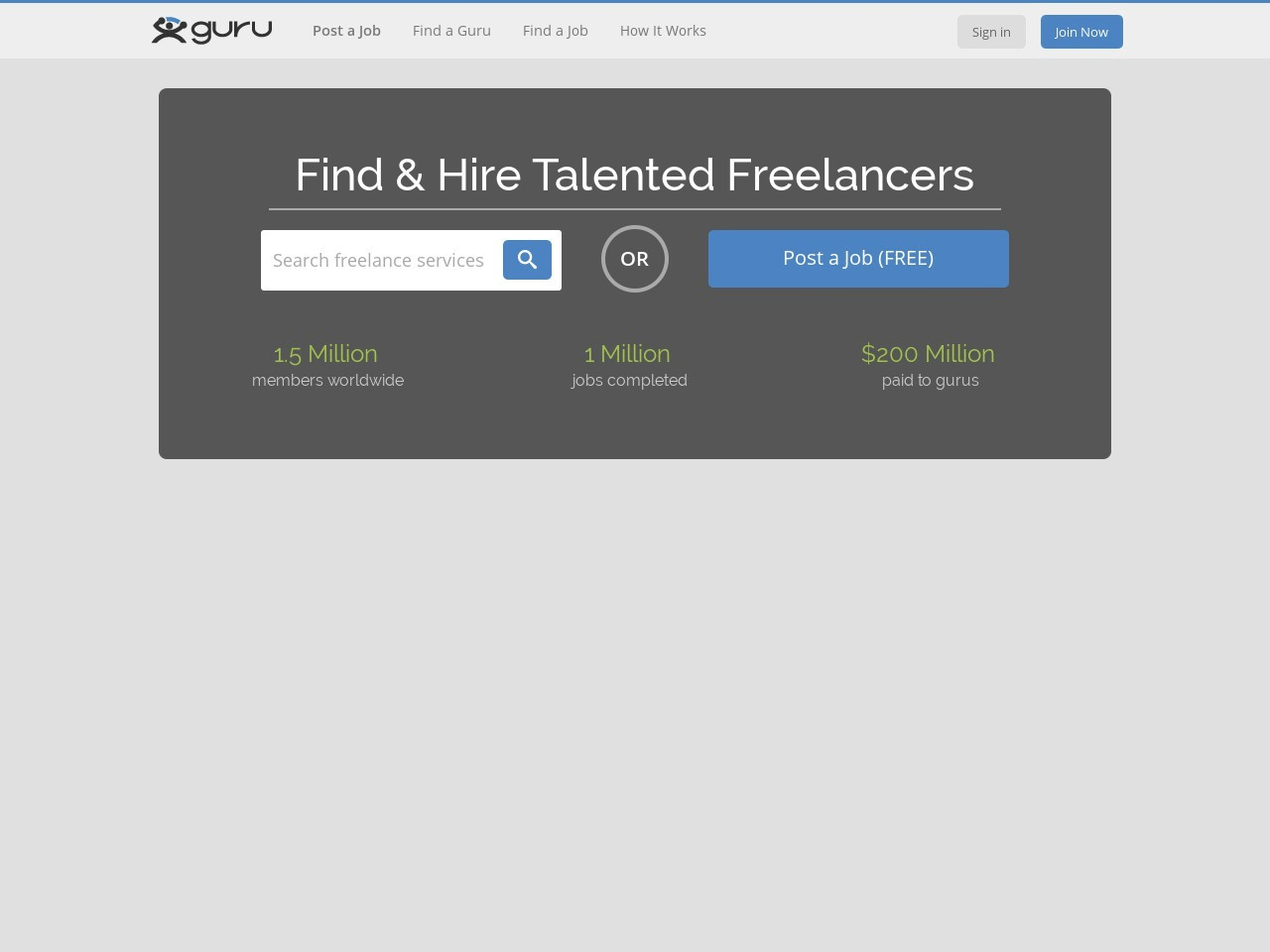Guru.com Screenshot