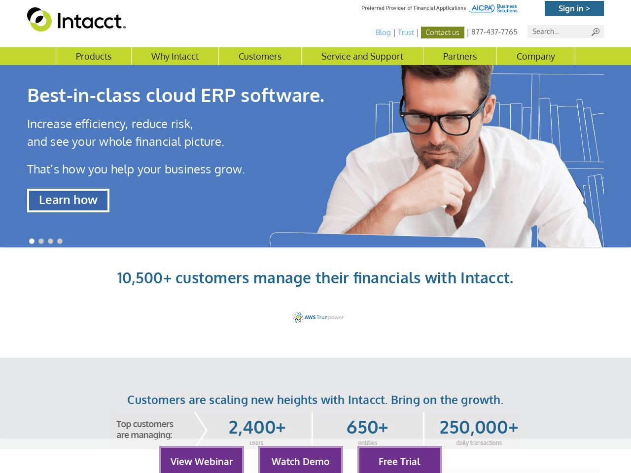 Intacct Screenshot