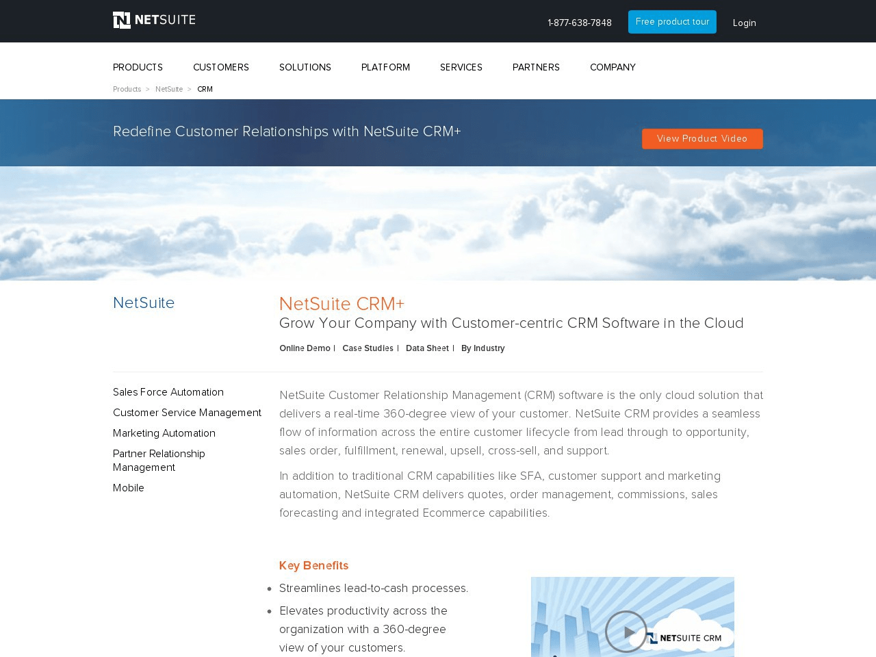 Netsuite CRM+ Screenshot