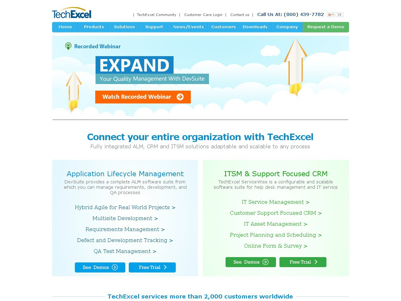 TechExcel CustomerWise Screenshot