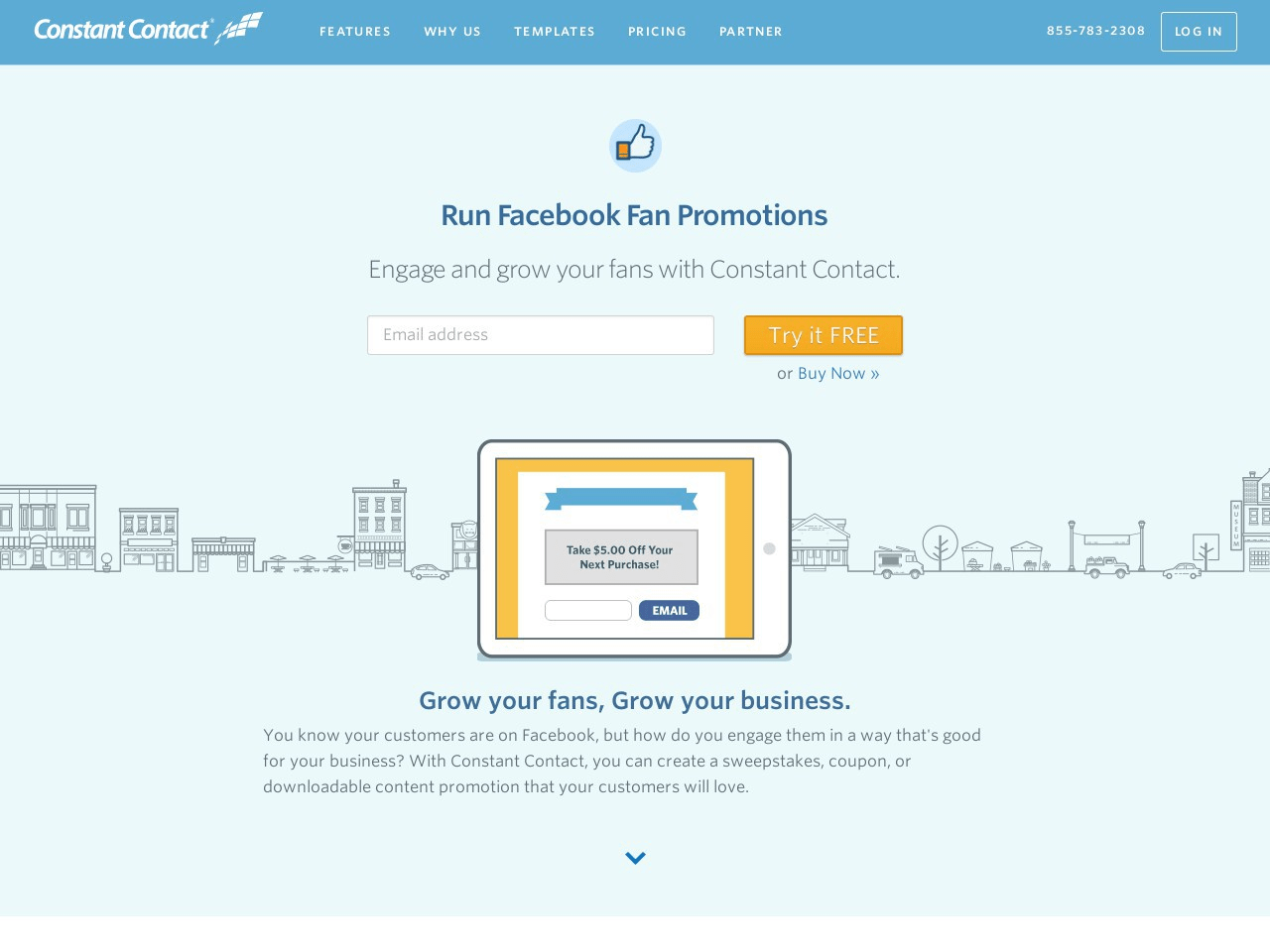 Constant Contact Social Campaigns Screenshot