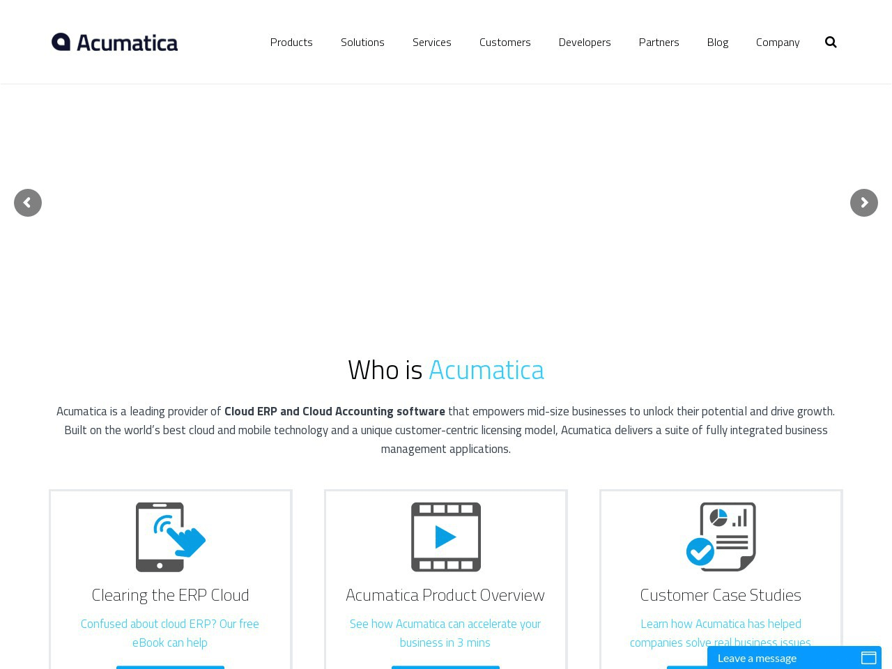 Acumatica Cloud ERP Screenshot
