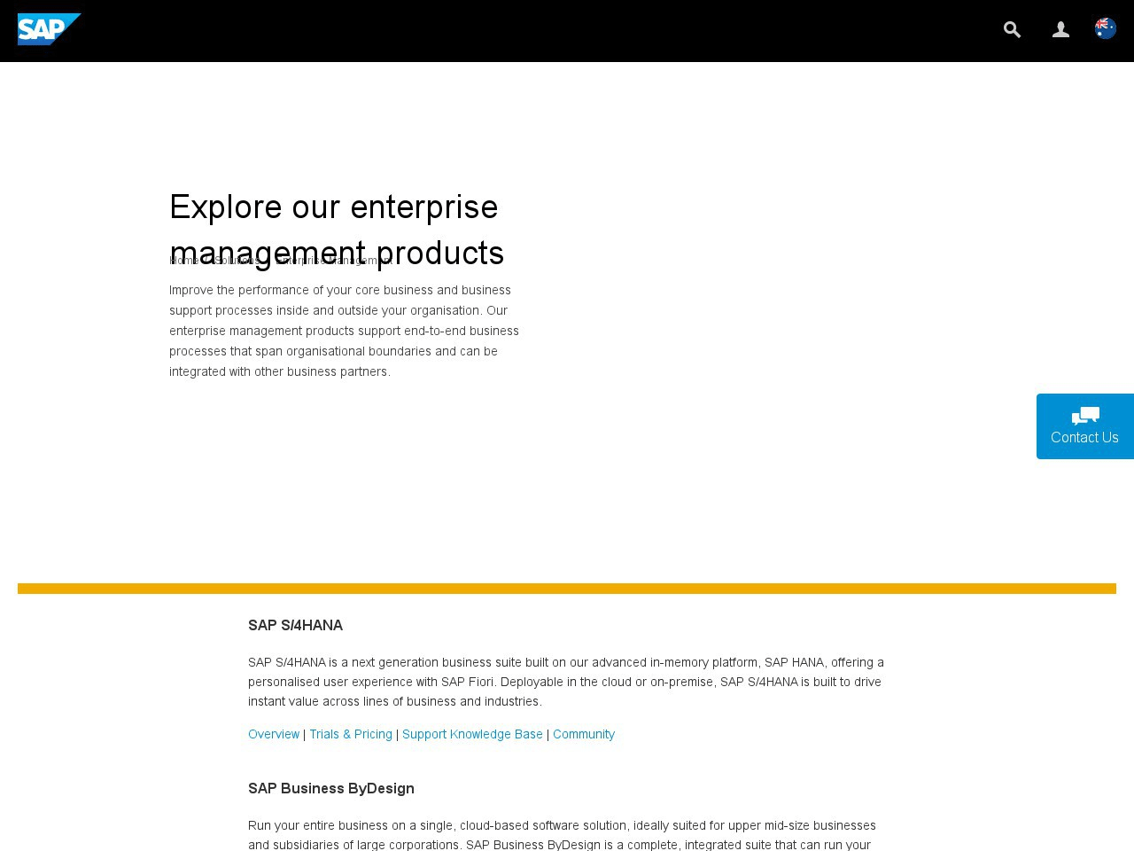 SAP ERP Financials Screenshot