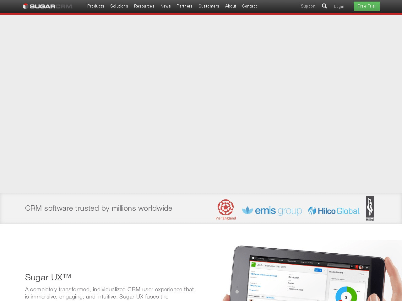 SugarCRM Screenshot