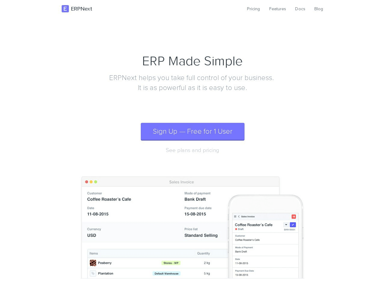 ERPNEXT Screenshot
