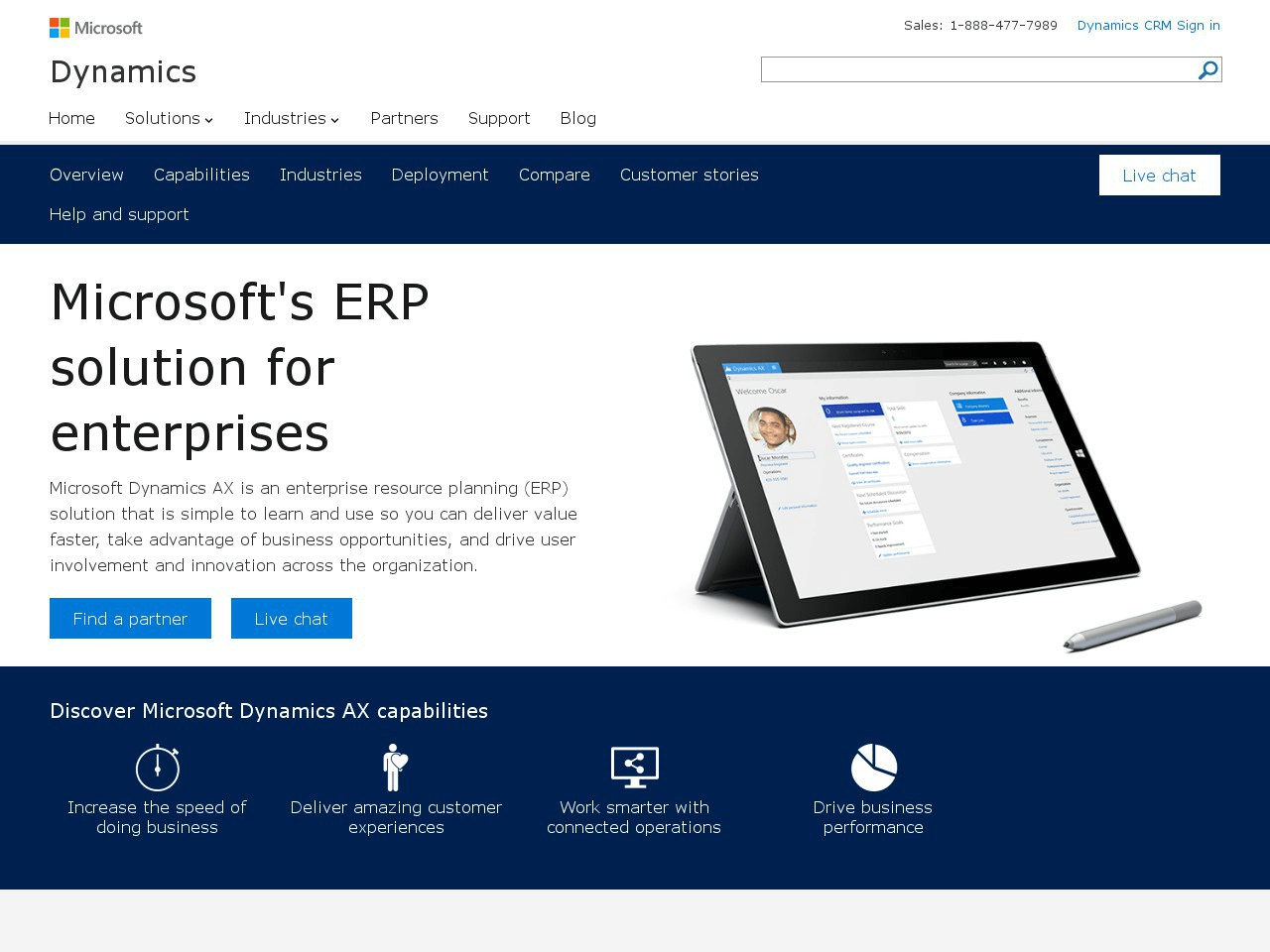Microsoft Dynamics AX Screenshot