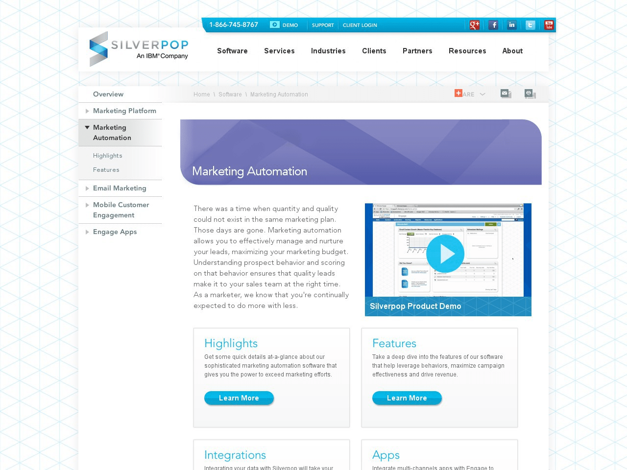 Silverpop Engage Marketing Automation Screenshot