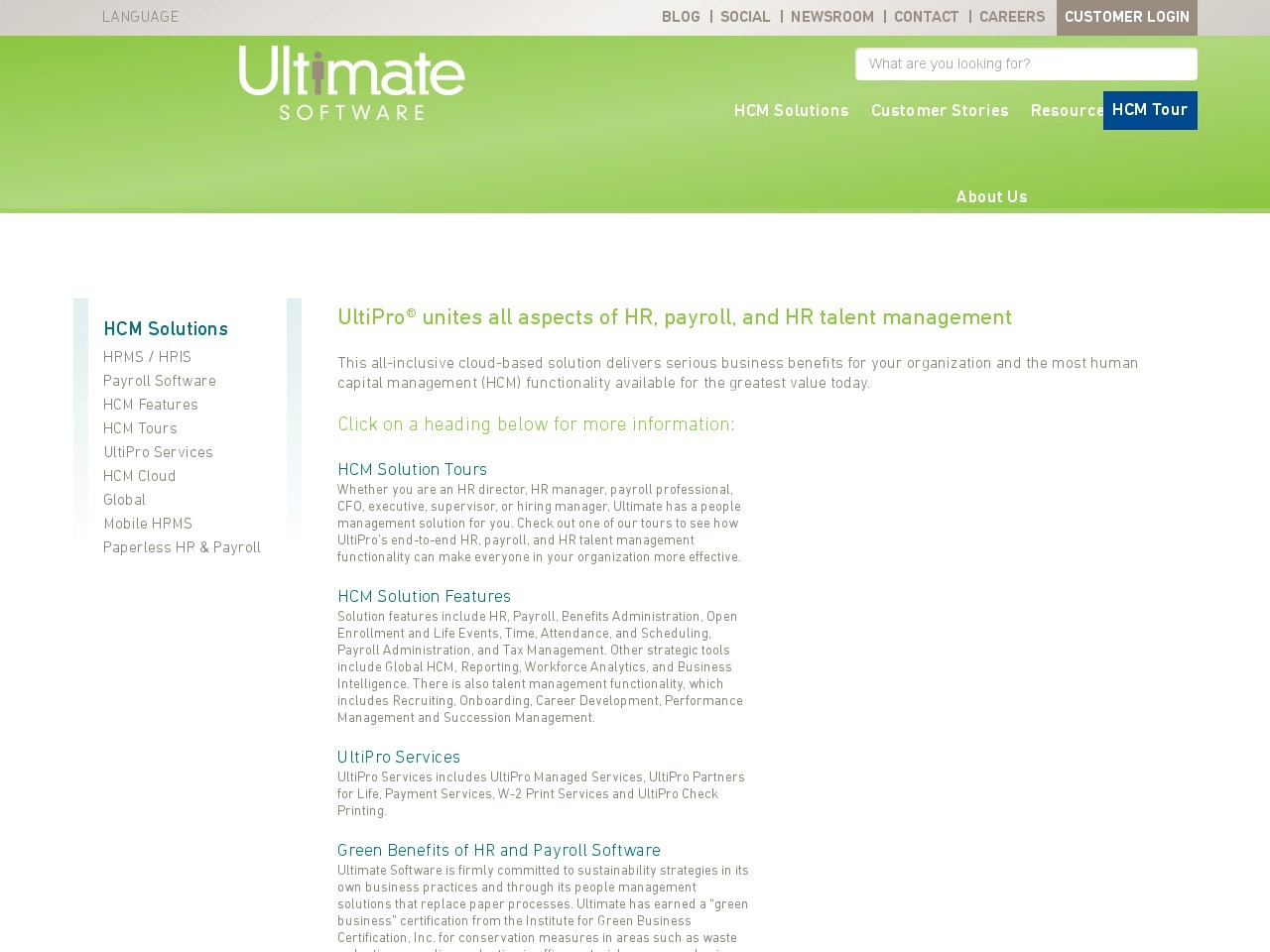 UltiPro Workplace Screenshot