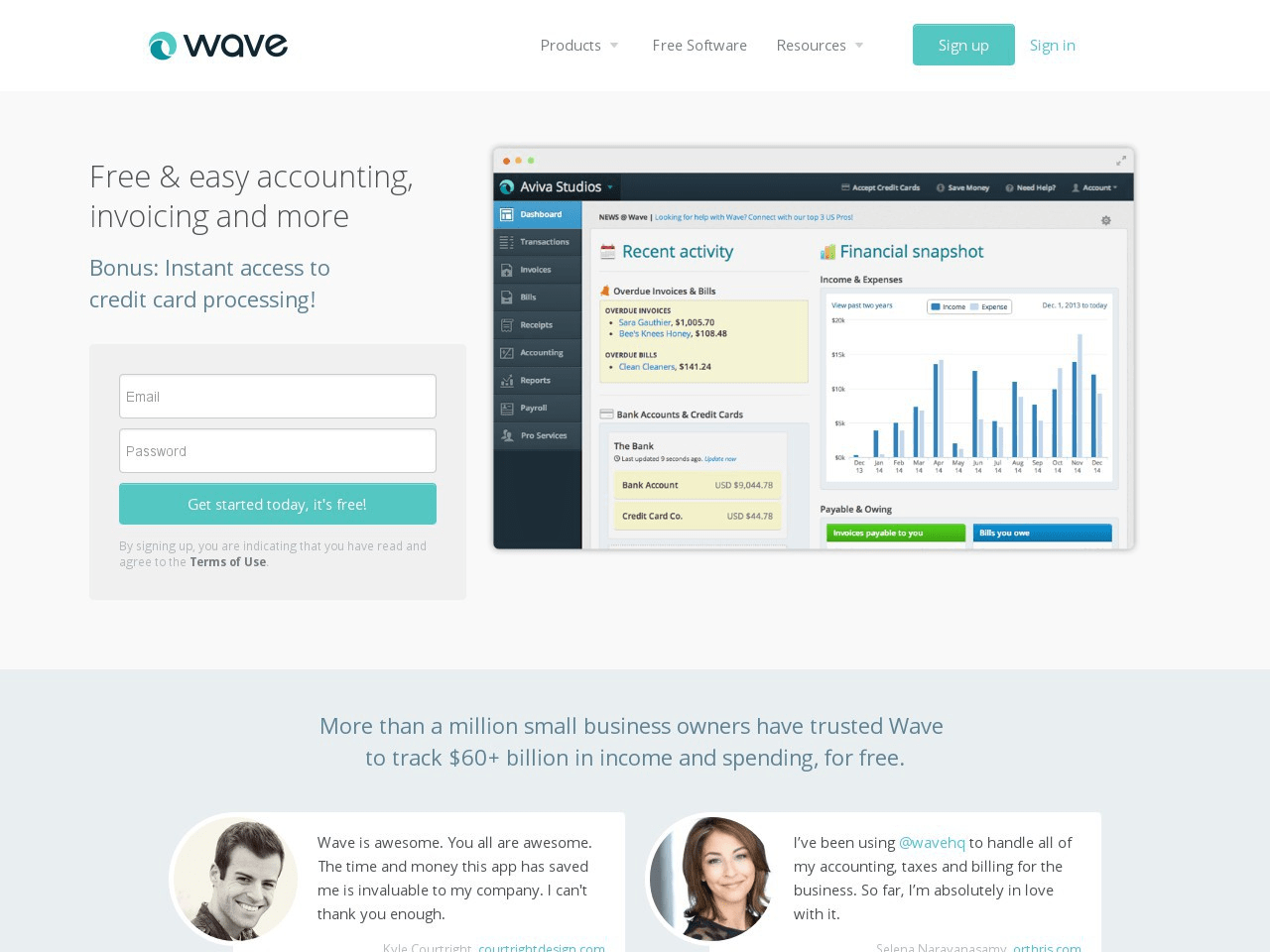 Wave Accounting Screenshot