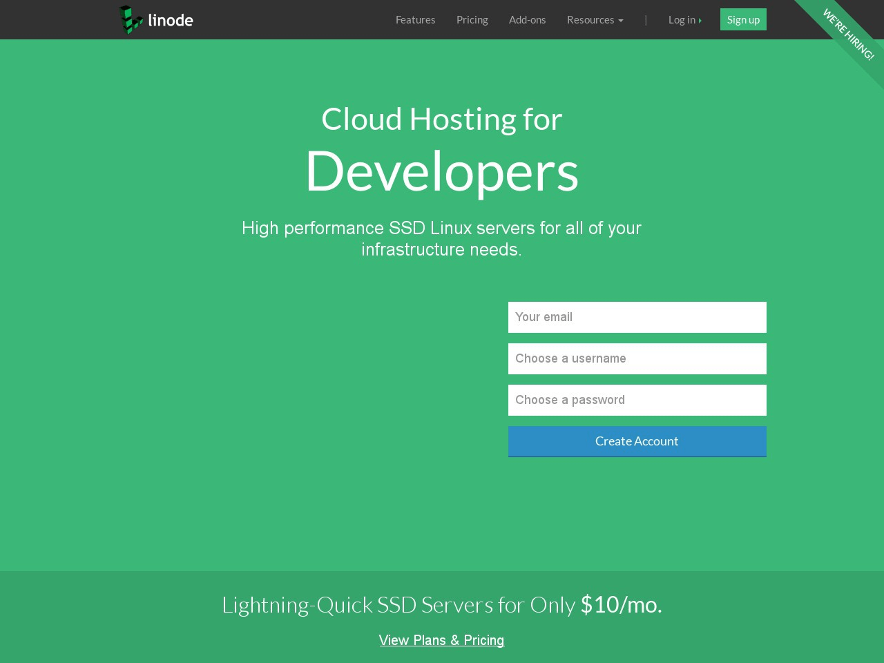 Linode Screenshot