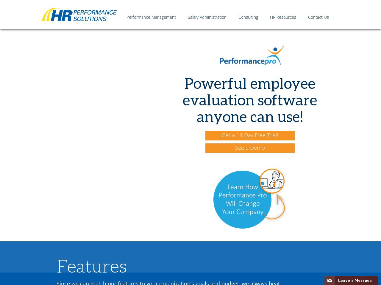 HRNOnline Performance Screenshot
