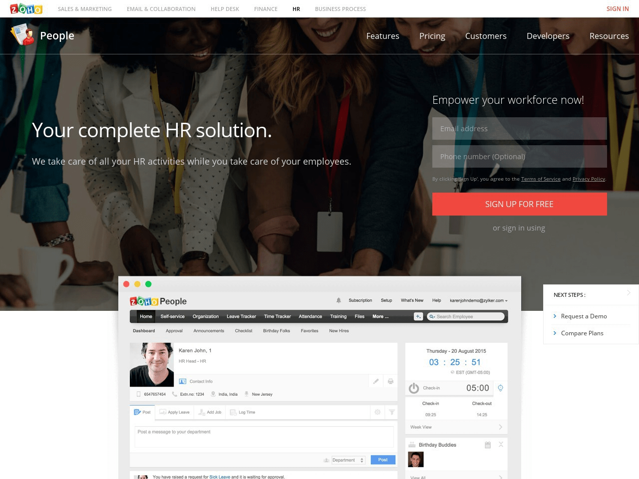 Zoho People Screenshot