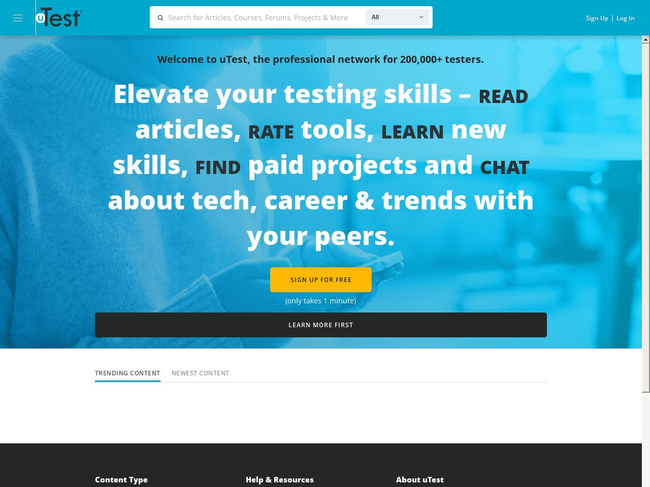 uTest Screenshot