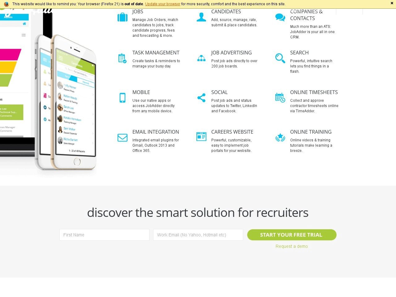 JobAdder Recruitment Screenshot