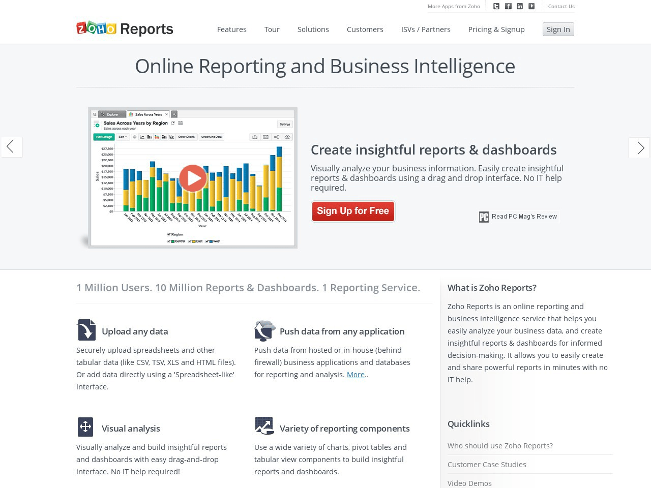 Zoho Reports Screenshot
