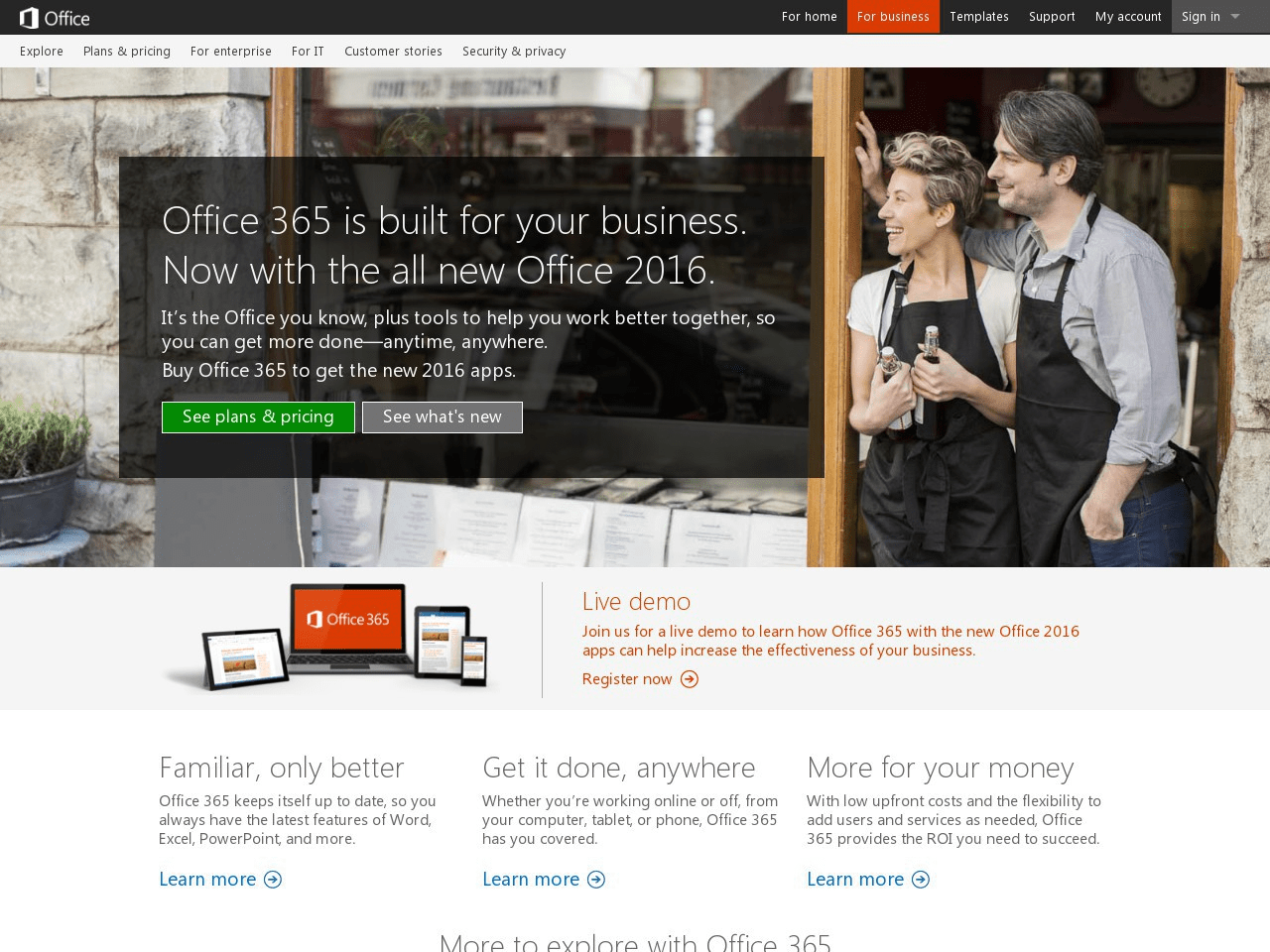Microsoft Office 365 Screenshot