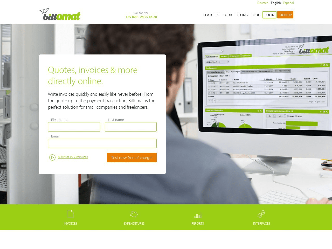 Billomat Screenshot