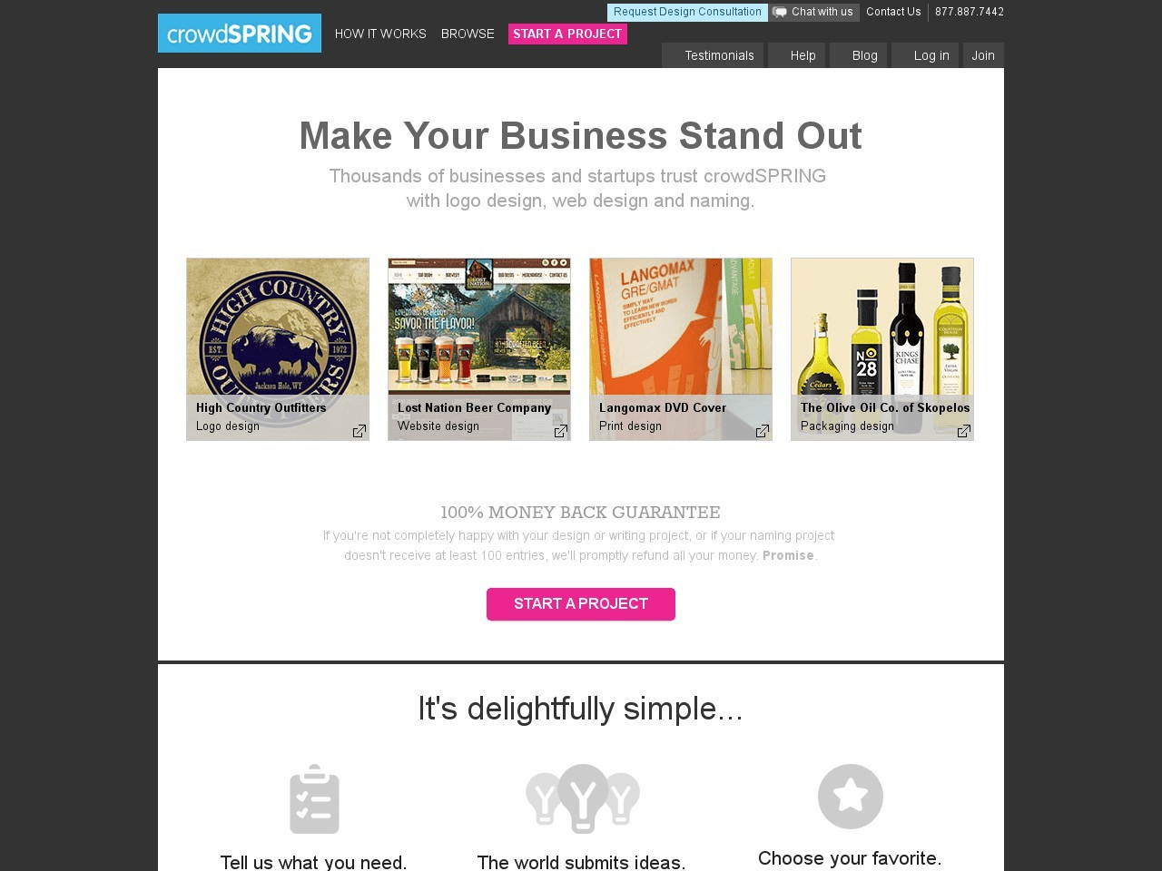 crowdSPRING Screenshot