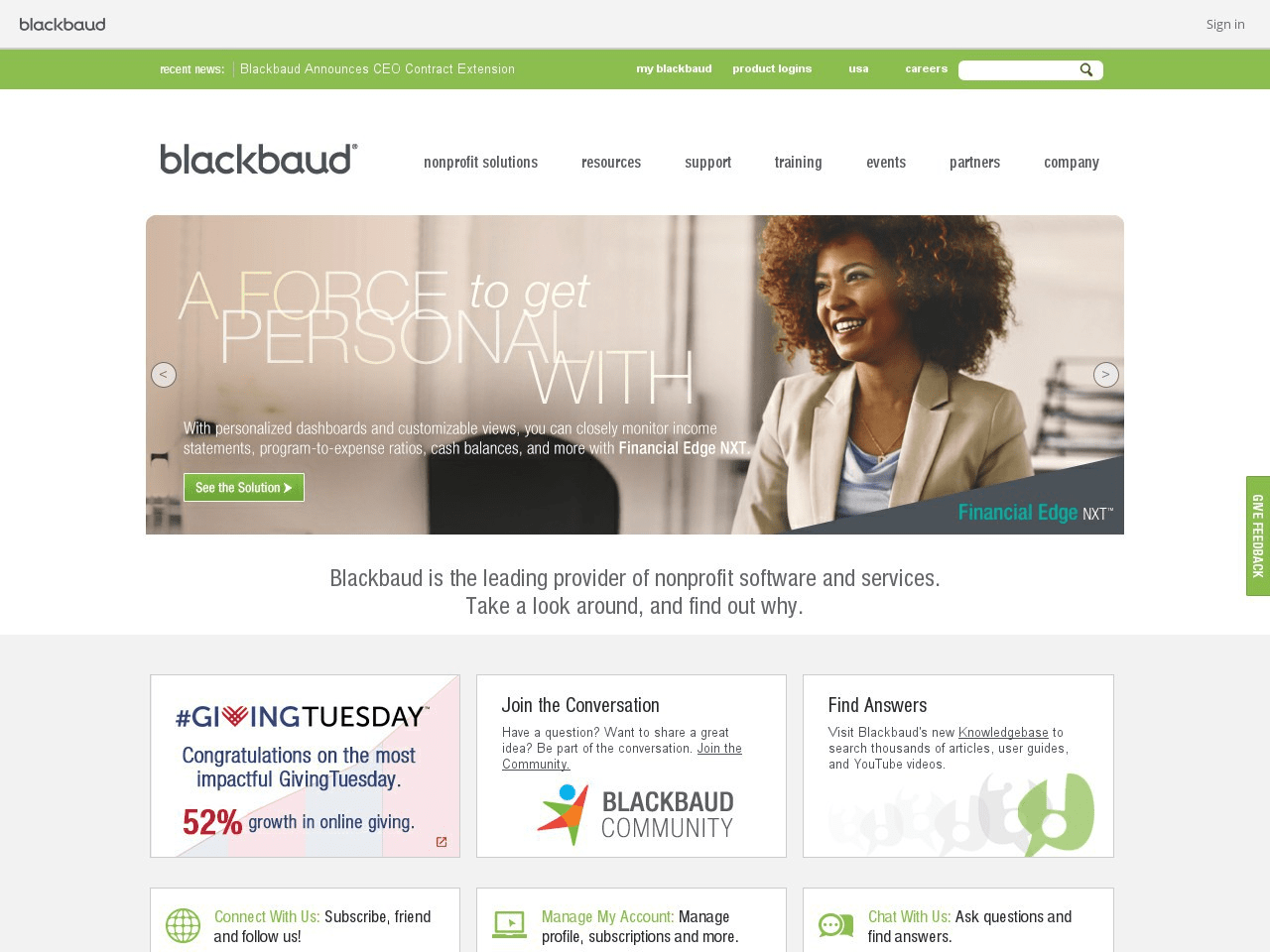 Blackbaud Screenshot