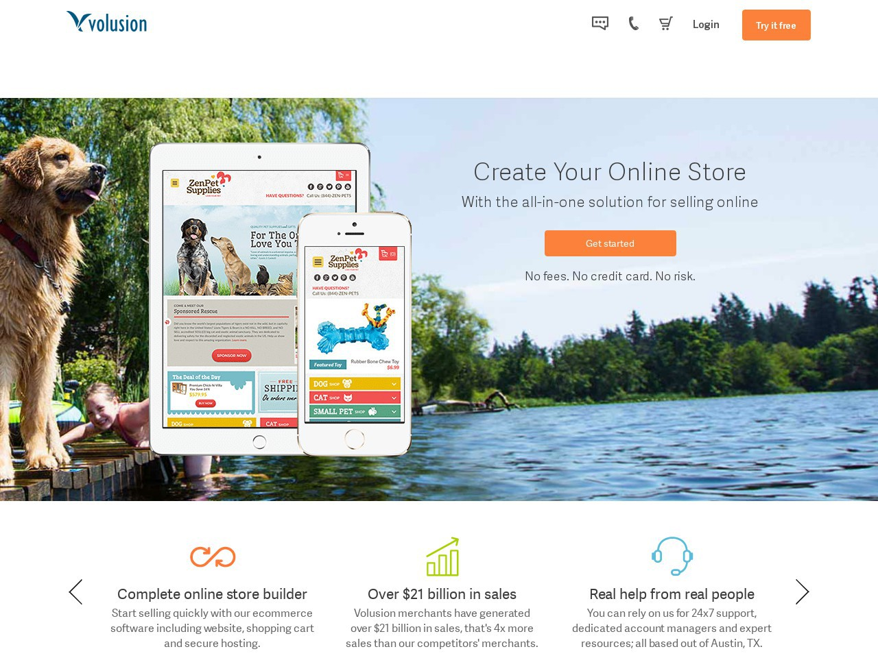 Volusion Screenshot