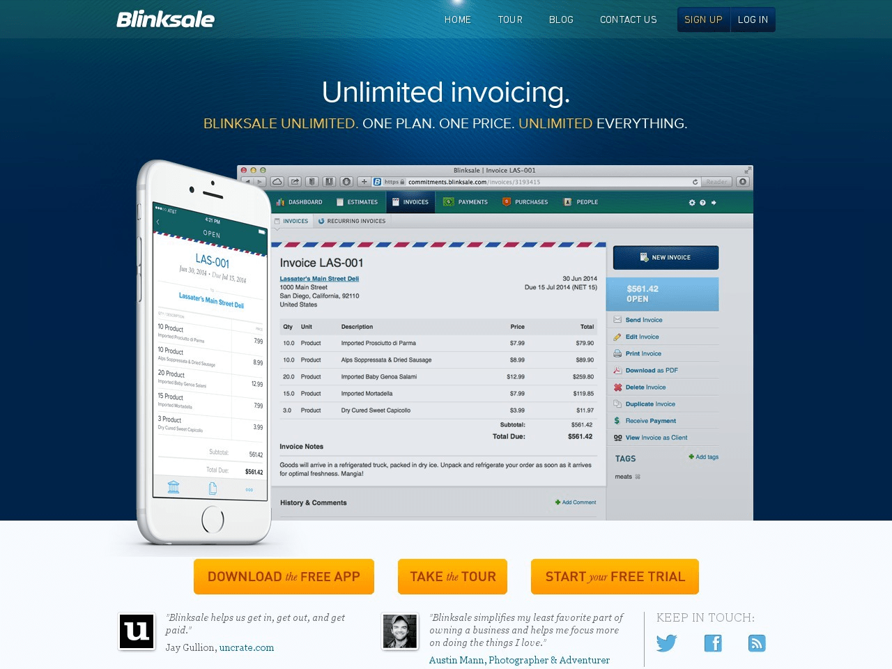 Blinksale Screenshot