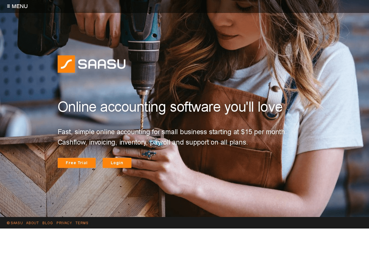 Saasu Screenshot