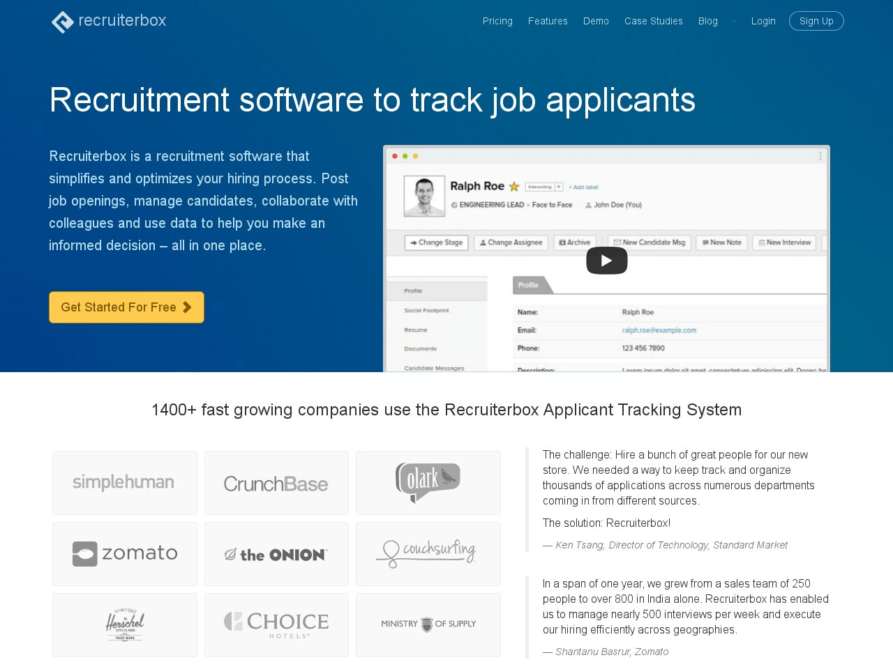 Recruiterbox Screenshot