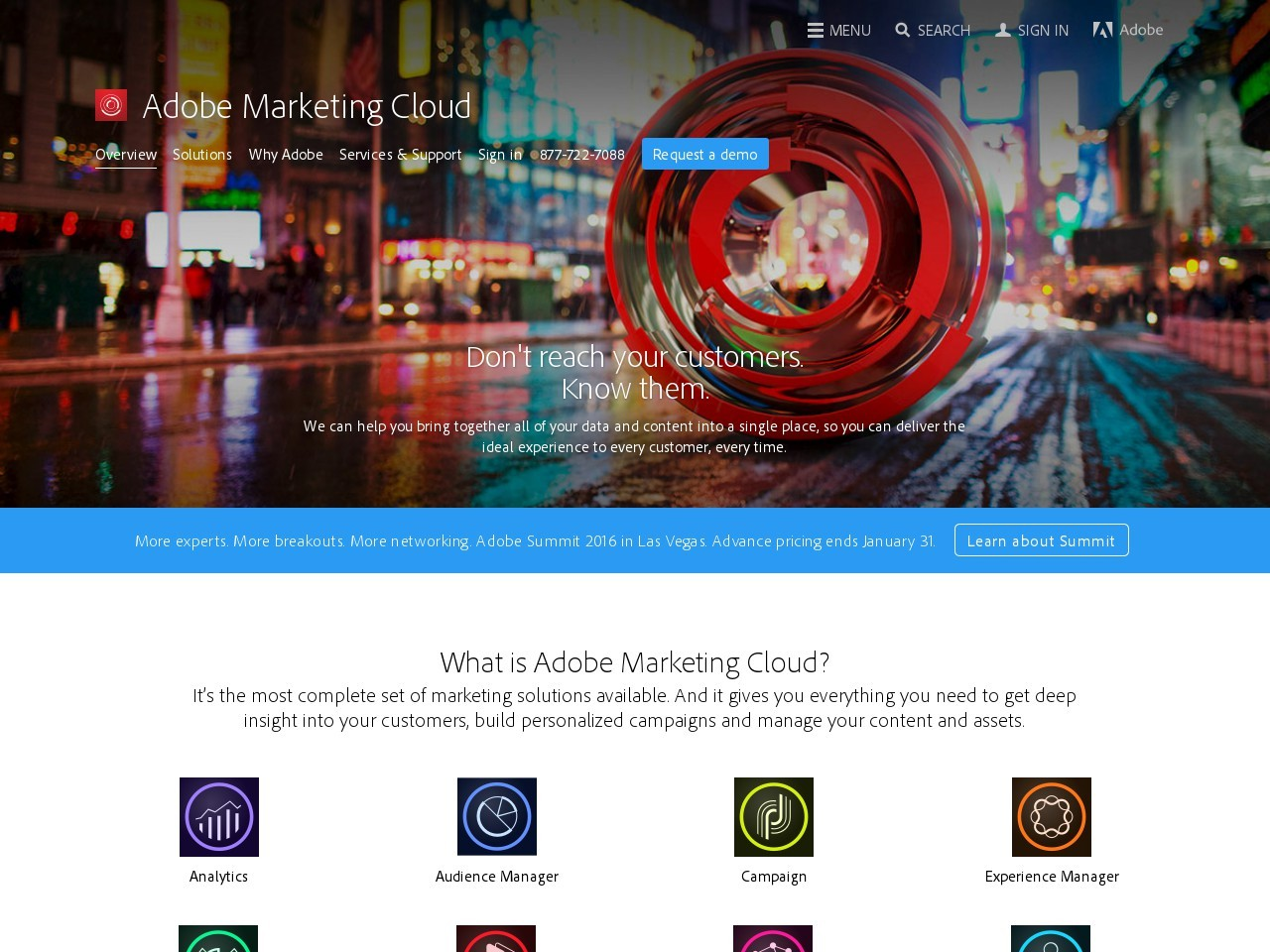 Adobe Marketing Cloud (Omniture) Screenshot
