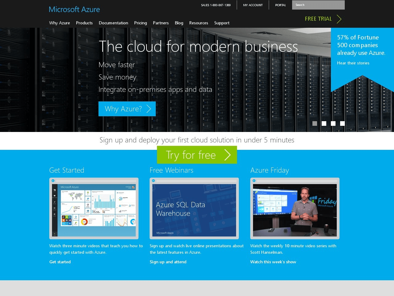 Microsoft Windows Azure Screenshot