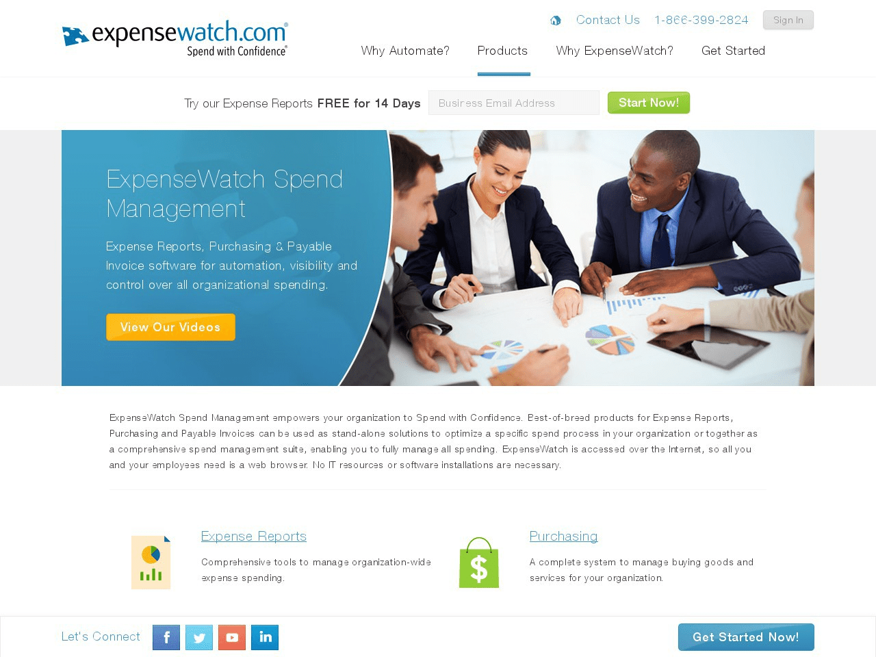 ExpenseWatch.com Screenshot