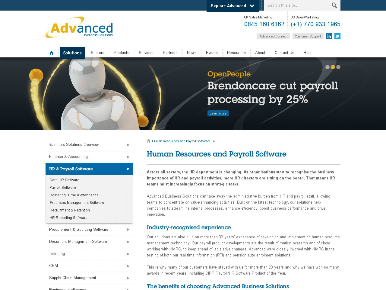Advanced Business Solutions Screenshot